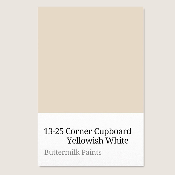 13-25 코너 컵보드 엘로우위시 화이트 - 올드빌리지 버터밀크 페인트